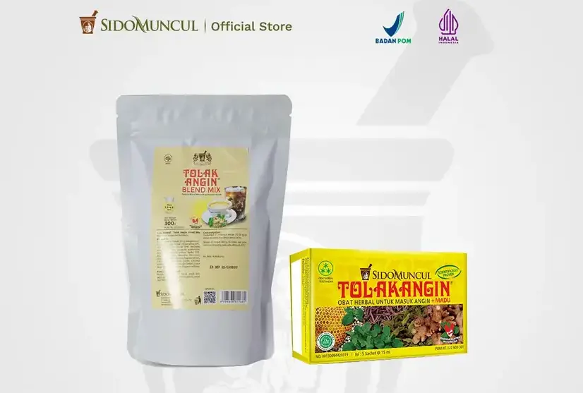 Sidomuncul Powder Blend Instan Tolak Angin + Tolak Angin Cair 12's