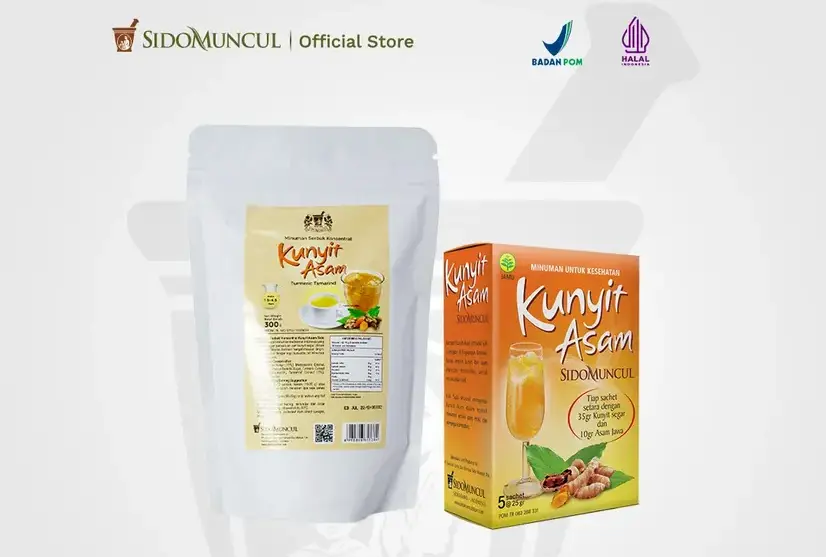 Sidomuncul Powder Blend Mix Kunyit Asam + Kunyit Asam 5's