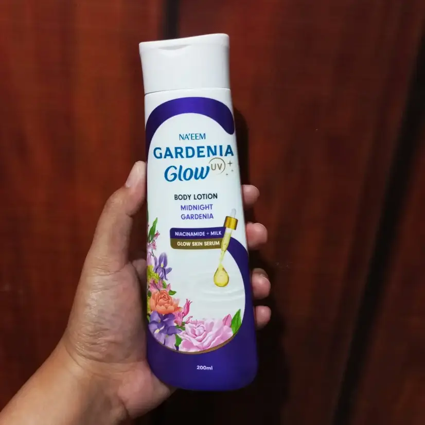 Na’eem Gardenia Glow Serum Lotion UV Midnight Gardenia